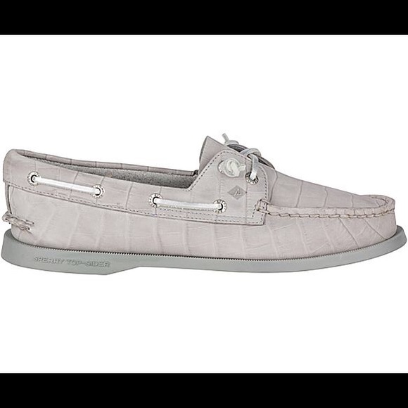 Sperry Shoes | Sperry Vida Croc Boat Shoe | Color: Gray | Size: 6.5 | Lw210's Closet